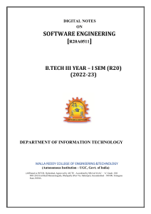 Software Engineering