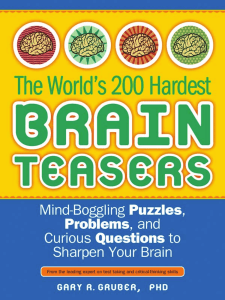 The Worlds 200 Hardest Brain Teasers