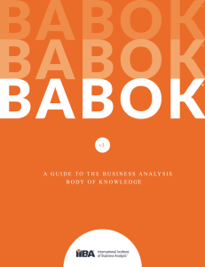 BABOK v3 - Business Analysis Body Of Knowledge