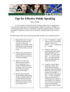 effective public speaking