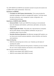 SAP ADM100 and ADM103