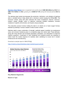 Public Infrastructure Investments Enhance Stainless Steel Market Outlook