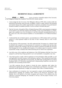 Residence Hall Agreement (as of 26 June 2024) - ANDAL