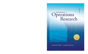 Introduction to Operations Research by Frederick S Hillier, Gerald