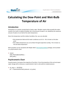 dew point and wet bulb temperature