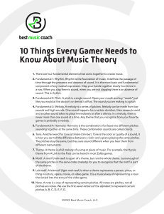 10 Things Every Gamer Needs to Know About Music Theory