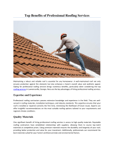 Top Benefits of Professional Roofing Services