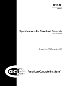 ACI Committee 301 - ACI 301M-10  Metric Specifications for Structural Concrete-American Concrete Institute (ACI) (2011)