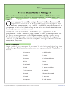 gr4-5 context clues kidnapped