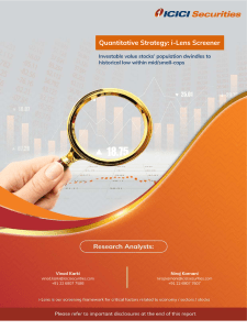 ICICI Securities Update on Quantitative Strategy Investable value