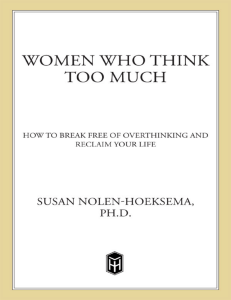  OceanofPDF.com women who think too much - Susan hoeksema 2