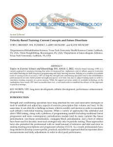 VBT  Current Concepts and Future Directions
