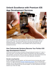 Unlock Excellence with Premium iOS App Development Services