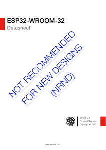 ESP32-WROOM-32 Datasheet: Specs, Pins, Schematics