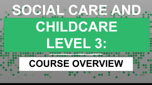 Introduction to Health and Social Care Level 3 2022