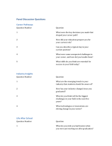 Panel Discussion Questions