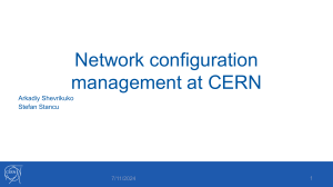 Network configuration automation at CERN.