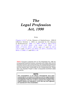 Legal Profession Act, L10-1