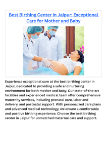 Best Birthing Center in Jaipur Exceptional Care for Mother and Baby (1)