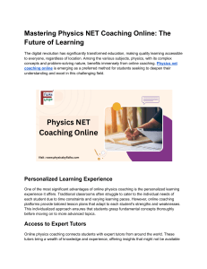 physics net coaching online