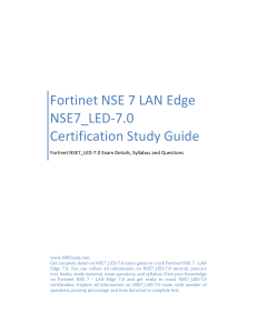 Fortinet NSE 7 LAN Edge NSE7_LED-7.0 Certification Study Guide