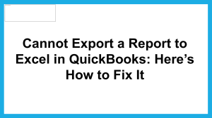 Cannot export a report to Excel in QuickBooks learn how to fix it