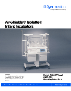 Dräger AirShield Isolette C400 - User manual