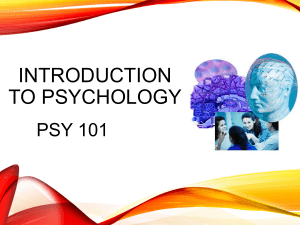 PSY 101 Chapter 1