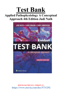 Test Bank For Applied Pathophysiology A Conceptual Approach 4th Edition Judi Nath
