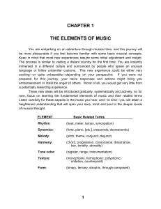 THE ELEMENTS OF MUSIC