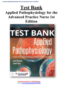 Test Bank Applied Pathophysiology for the Advanced Practice Nurse 1st Edition 