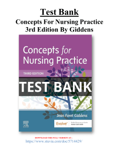Test Bank For Concepts For Nursing Practice 3rd Edition By Giddens