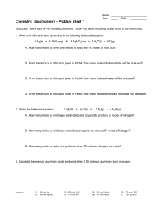 stochiometry study guide 1