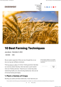 10 Best Farming Techniques - Environment Co