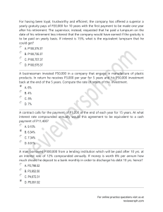 Engineering Economics & Math Practice Questions