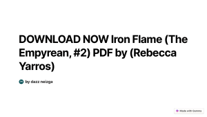 DOWNLOAD NOW Iron Flame (The Empyrean, #2) PDF by (Rebecca Yarros)