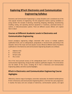 Exploring BTech Electronics and Communication Engineering Syllabus