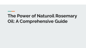 The Power of Naturoil Rosemary Oil  A Comprehensive Guide