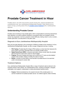 Prostate Cancer Treatment in Hisar
