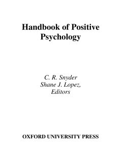 C. R. Snyder, Shane J. Lopez - Handbook of Positive Psychology-Oxford University Press (2002)