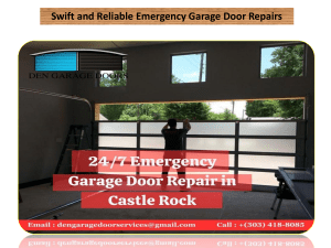 Swift and Reliable Emergency Garage Door Repairs
