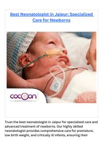 Best Neonatologist in Jaipur Specialized Care for Newborns