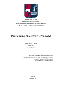 Blockchain Auctions: A Master's Thesis