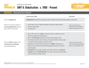 AP WORLD HRG Unit 9 Noteguide Answers (Heimler's History)