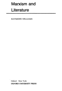 Raymond Williams - Marxism and Literature (Marxist Introductions)-Oxford University Press, USA (1978)
