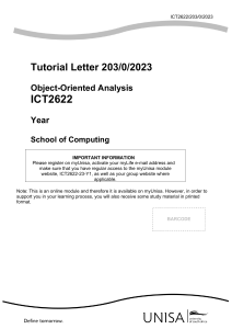 ICT2622 -  2023 Assignment 2 - Solutions