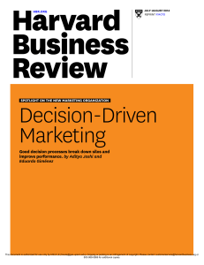 HBR Decision-Driven Marketing R1407D