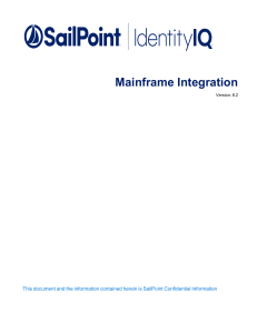 8.2 SailPoint Mainframe Integration Modules Guide