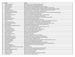 Details of Recovery Agents