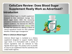 CelluCare Blood Sugar